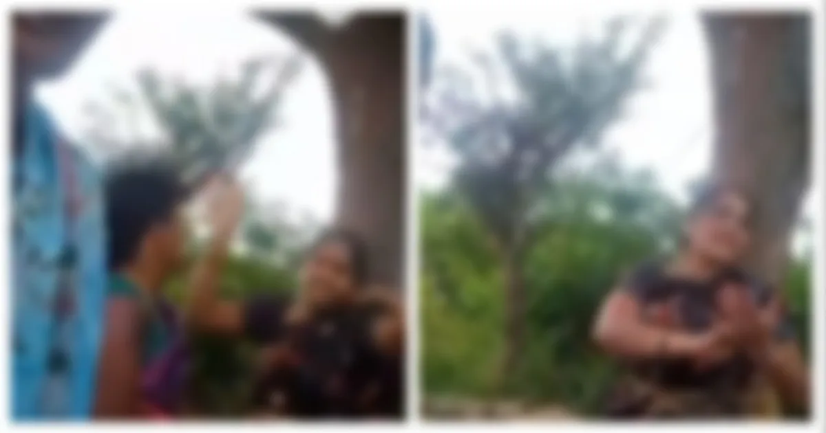 கடனால் ஊரை விட்டு ஓடிய கணவன் ; மனைவியை மரத்தில் கட்டிவைத்து கிராம மக்கள் கண் முன் அரங்கேறிய கொடூரம்