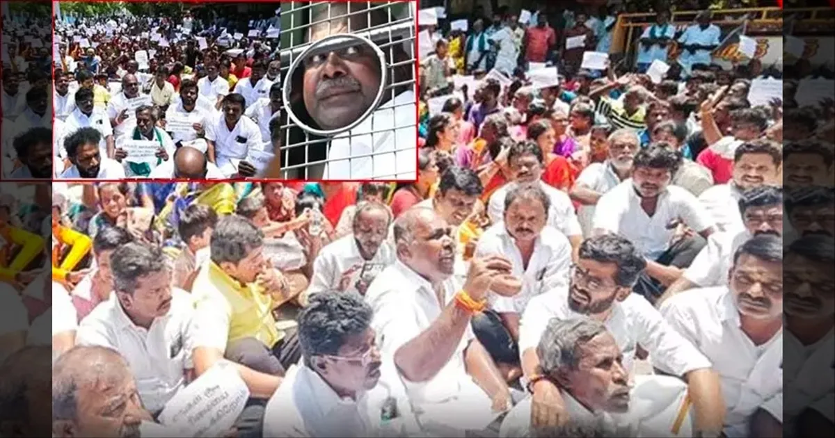 கல்குவாரிக்கான அனுமதியை ரத்து செய்ய வேண்டும்.. மக்களுக்காக நின்ற ஆர்.பி உதயகுமார் கைது..!!