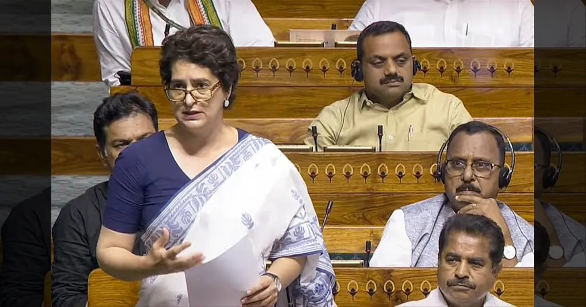 மோடியின் கொள்கை தோத்து போச்சு... உள்நோக்கம் தான் இருக்கு... மக்களவையில் பிரியங்கா காந்தி விமர்சனம்...!