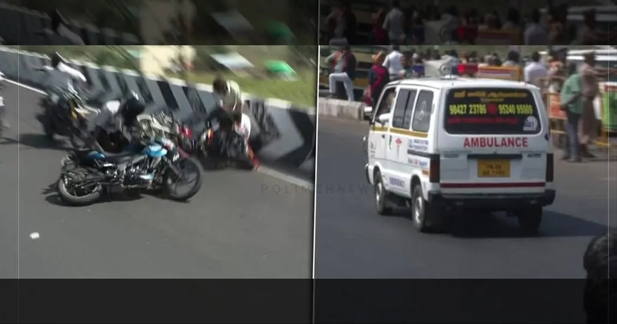 சொன்னா கேளுங்கய்யா... விஜய் வாகனத்தை துரத்திச் சென்றபோது விபத்து...!