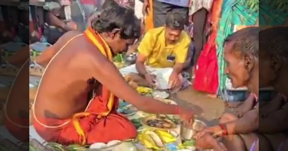 மாட்டிக்கினியே பங்கு..! தை மாத சுப தினம்... தப்பு தப்பாக மந்திரம் சொன்ன புரோகிதர்... திதி கொடுக்க வந்தவர் ஷாக்..!