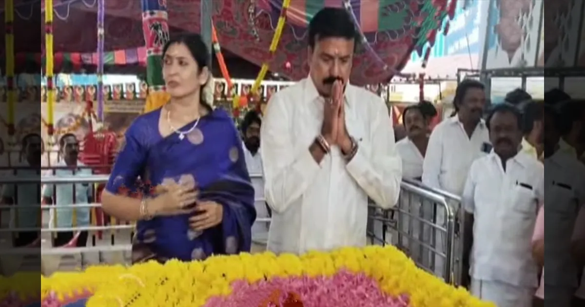 நெருங்கும் ராஜ்யசபா எலெக்ஷன்... வேட்பு மனுவுடன் கேப்டன் நினைவிடத்தில் L.K. சுதீஷ்..!!