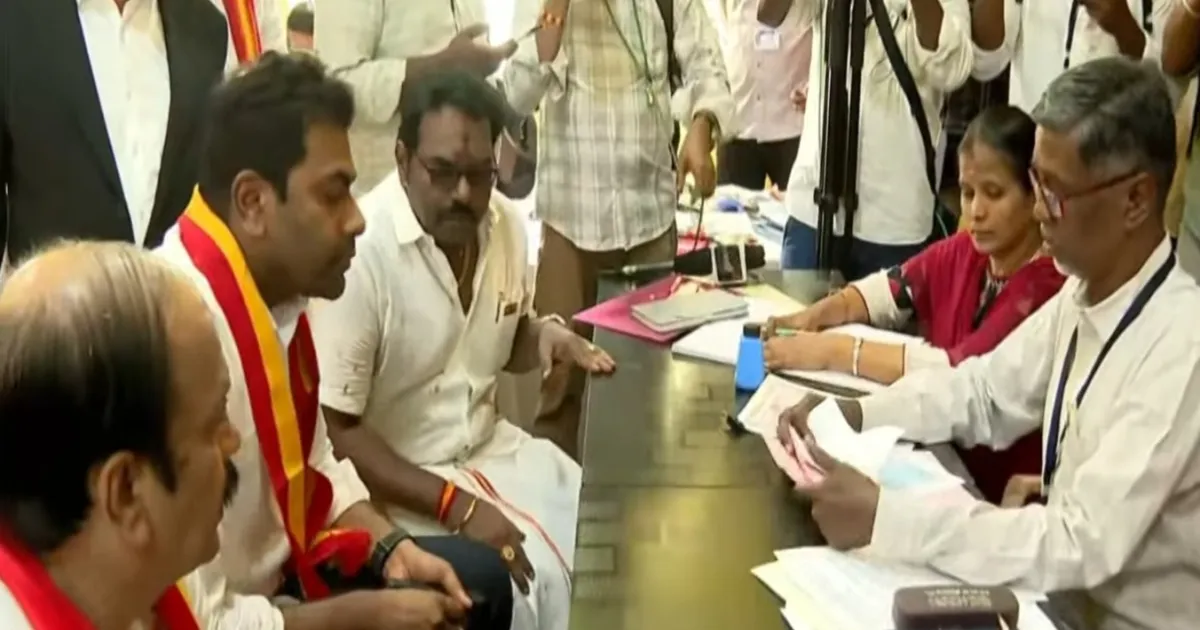 அதிரும் தேர்தல் களம்... வில்லிவாக்கம் தொகுதி தவெக வேட்பாளர் ஆதவ் அர்ஜுனா வேட்பு மனுத் தாக்கல்...!! 