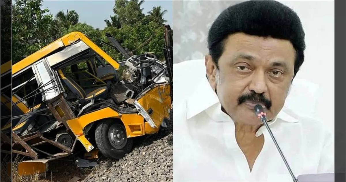 cuddalore-train--school-van-accident