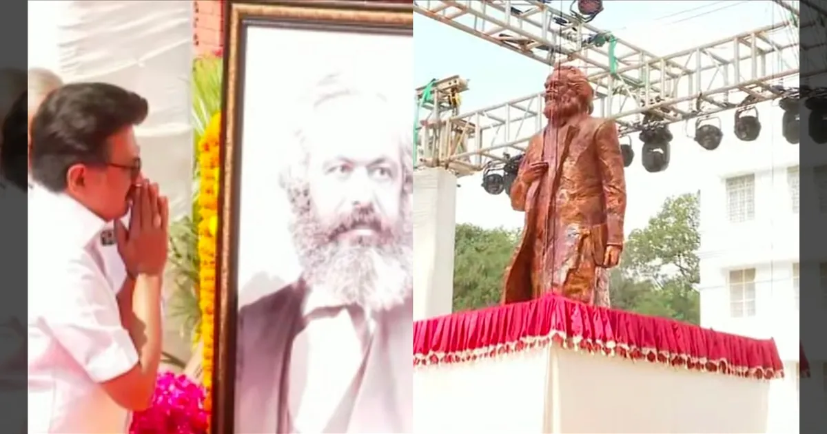 கன்னிமாராவில் கார்ல் மார்க்ஸ்... முழு உருவச் சிலையை திறந்து வைத்த முதல்வர் ஸ்டாலின்..!