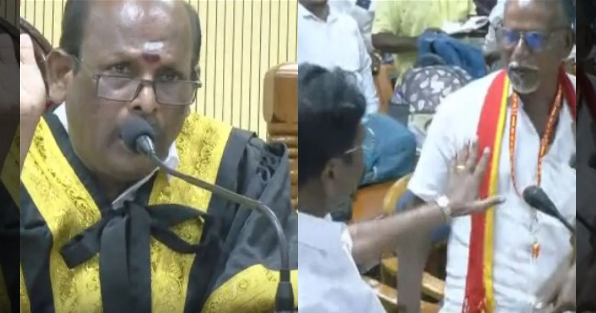 தவெக கவுன்சிலர் மீது தண்ணீர் பாட்டில் வீச்சு... விசிலடித்ததால் கடுப்பான உறுப்பினர்கள்..! நெல்லை மாமன்ற கூட்டத்தில் பரபரப்பு.!