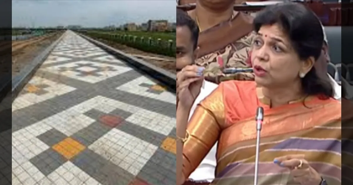 சாலையில் இல்லை... சதுப்பு நிலத்தில்..! கான்க்ரீட் சாலை குறித்து சவுமியா அன்புமணி உரை.!!