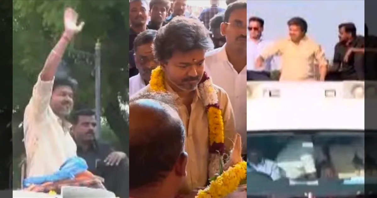 மதுரை மீனாட்சியை தரிசித்த முதல்வர் விஜய்..! பூரண கும்ப மரியாதை... வழிநெடுகிலும் காத்திருந்த தொண்டர்கள்..!!