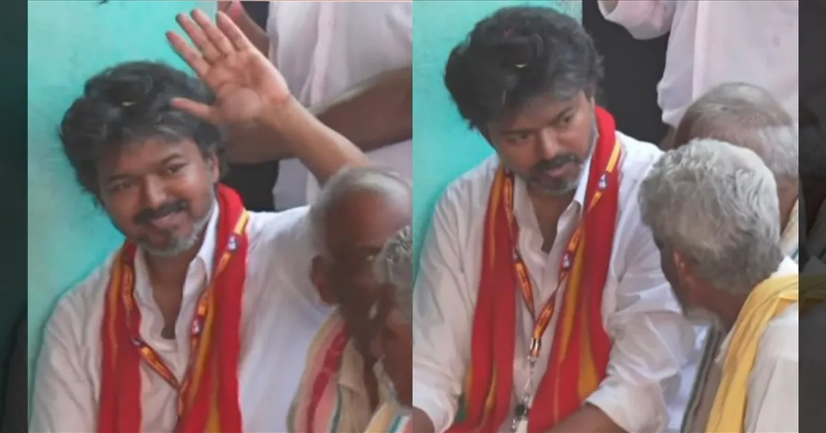 விசிலுக்கு ஓட்டுப் போடுங்க..! டீக்கடையில் முதியோருடன் கலந்துரையாடிய CM விஜய்..!!