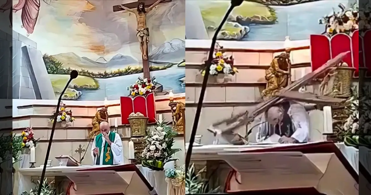 அடப்பாவமே..! சிலுவை சரிந்து போதகர் மரணம்..! பதற வைக்கும் காட்சிகள்..!