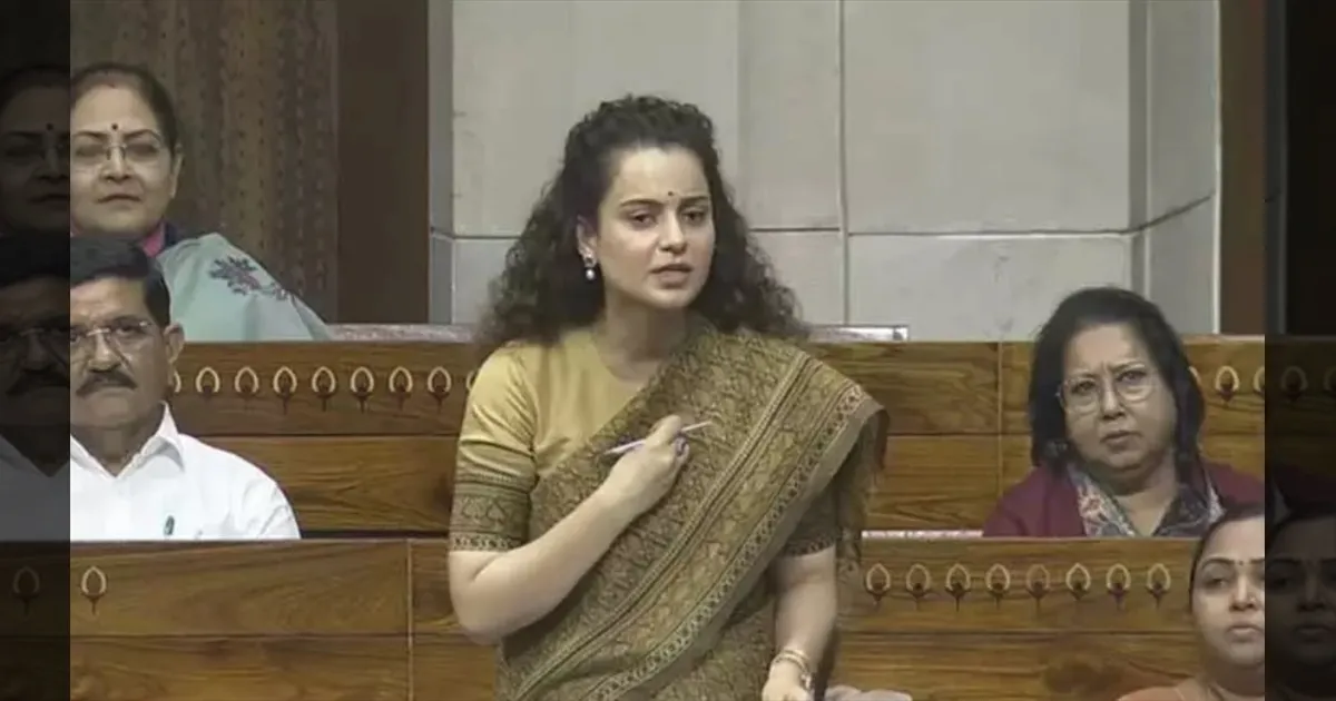 EVM-ஐ அல்ல!! இதயங்களை ஹேக் செய்துவிட்டார் மோடி!! பார்லி-யில் கங்கனா ரணாவத ஃபயர் பேச்சு!