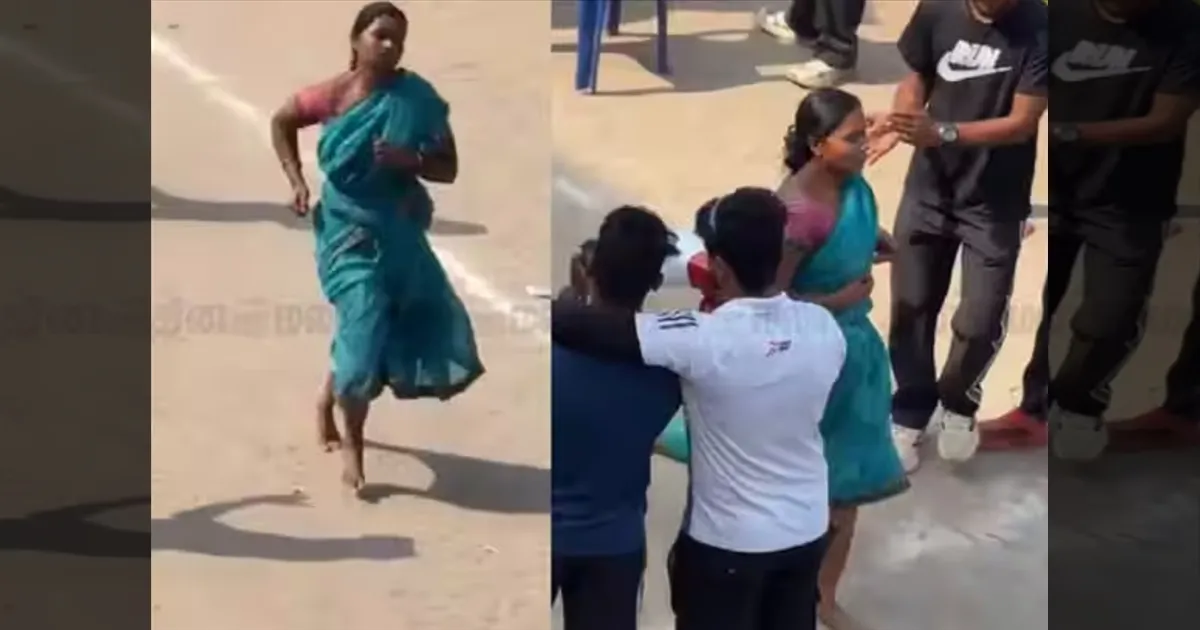 குழந்தைகளுக்காக வெறும் கால்களுடன் 1600 மீட்டரை  6 நிமிடங்களில் ஓடிக்கடந்த தாய்!! அசத்தல் தாயின் நெகிழ்ச்சி வீடியோ!