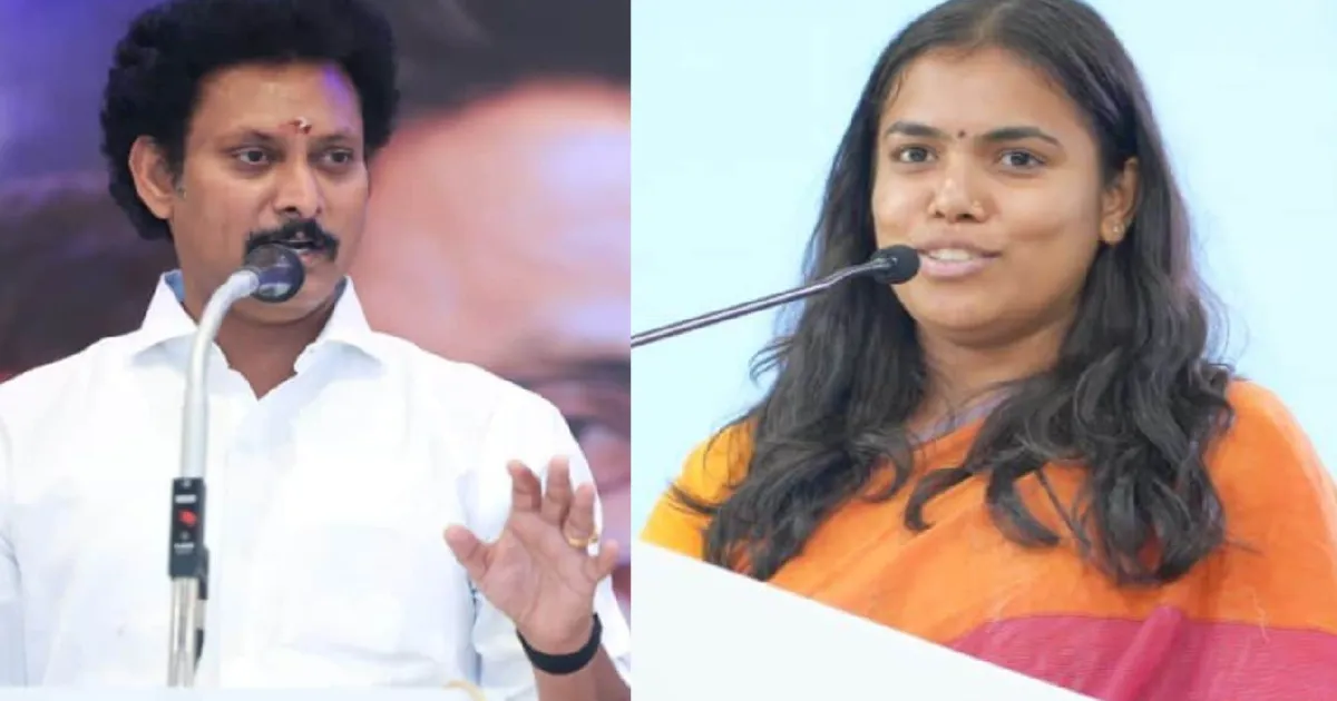 டாய்லெட் இல்ல... பிடி சார் இல்ல... நீங்க என்னதான் பண்ணீங்க? அன்பில் மகேஷுக்கு அமைச்சர் கீர்த்தனா  கேள்வி!