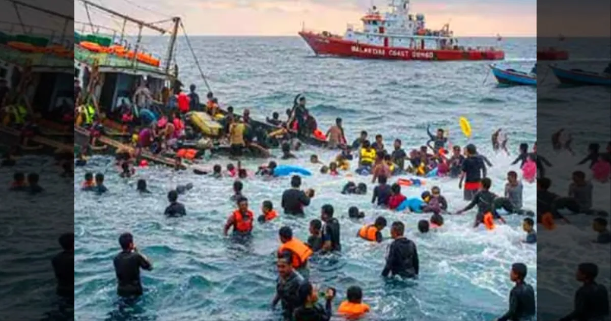 மலேஷியாவில் படகு கவிழ்ந்து விபத்து!! அகதிகள் 7 பேர் பலி!! 100 பேர் மாயம்!!