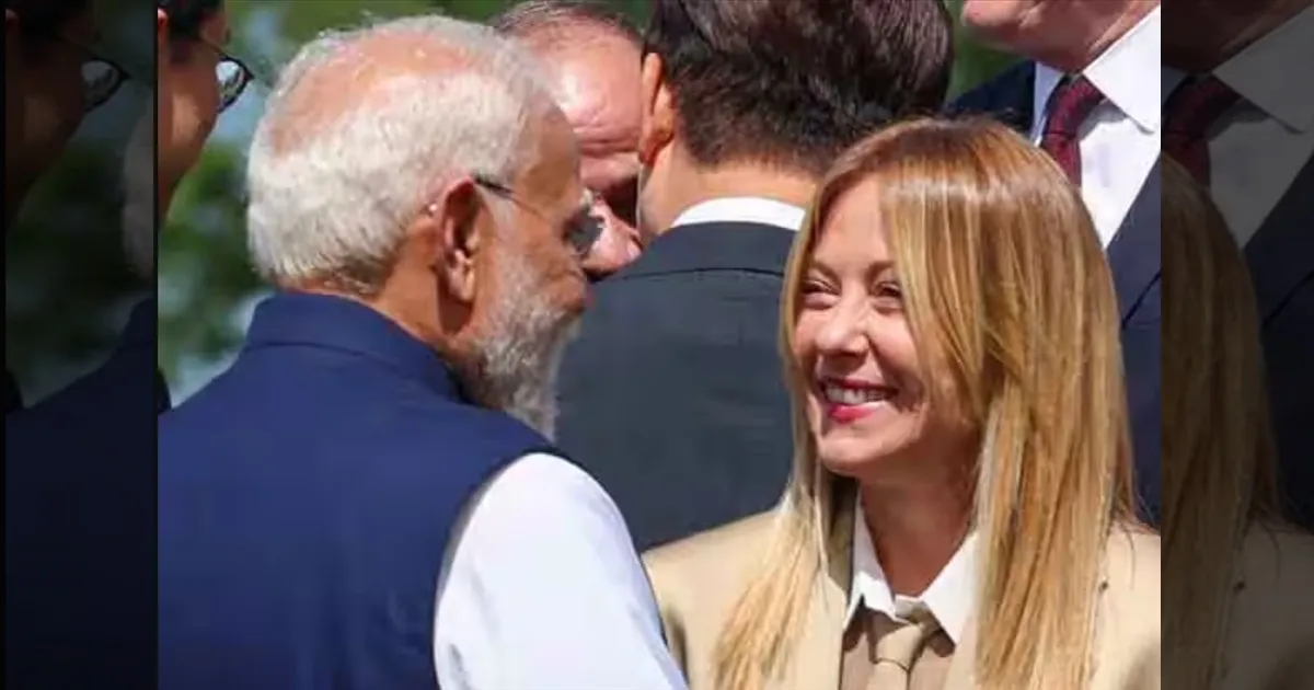மோடியிடம் மெலோனி சொன்ன ரகசிய வார்த்தை! மைக்கில் பதிவாகி வைரல்!! FAMOUS COUPLE!!