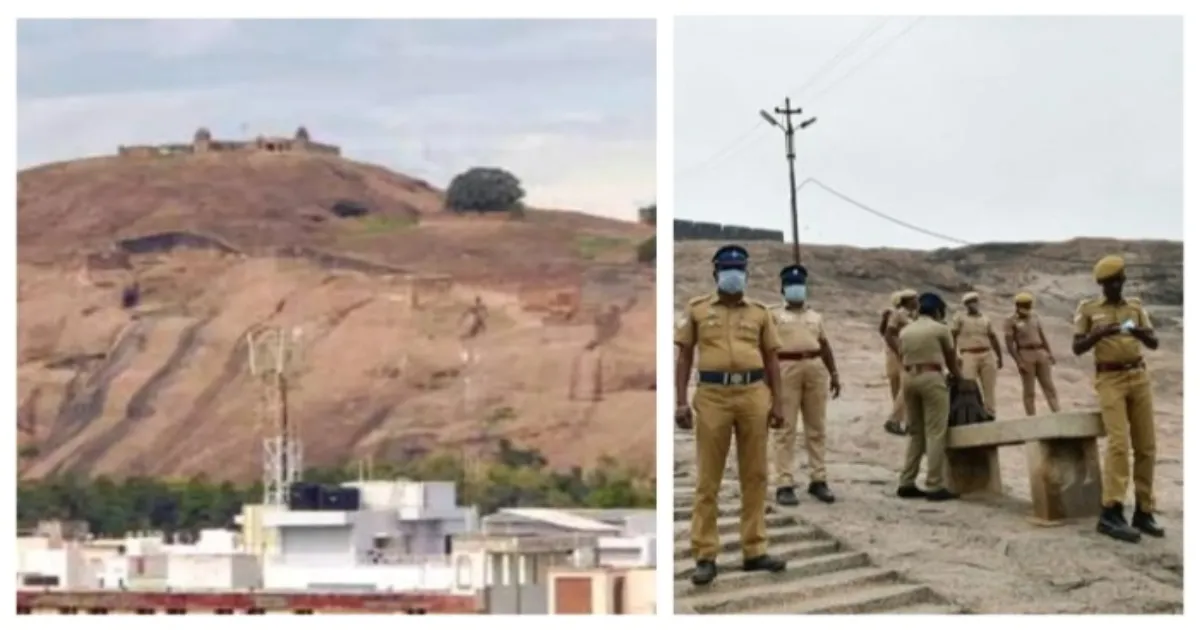 “இந்த ஆரம்பிச்சிட்டாங்க இல்ல”.. திண்டுக்கல் மலை மீது தீப்பந்தத்துடன் ஏறிய இந்து மக்கள் கட்சியினர்... பகிரங்க எச்சரிக்கை விடுத்த போலீஸ்...!