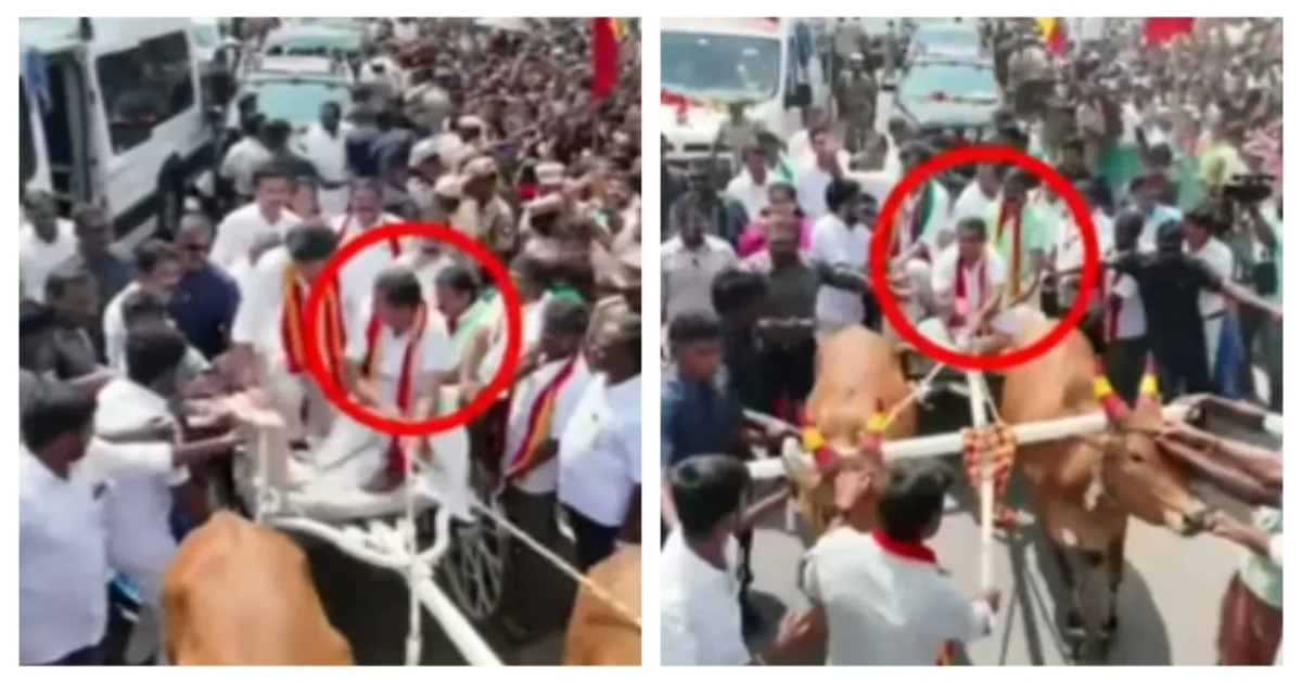 #BREAKING தேடப்படும் குற்றவாளியுடன் சி.எம்.விஜய்... கை காட்டி வேடிக்கை பார்க்கிறதா காவல்துறை?... வீடியோ ஆதாரத்துடன் பகீர் கிளப்பிய அதிமுக...!