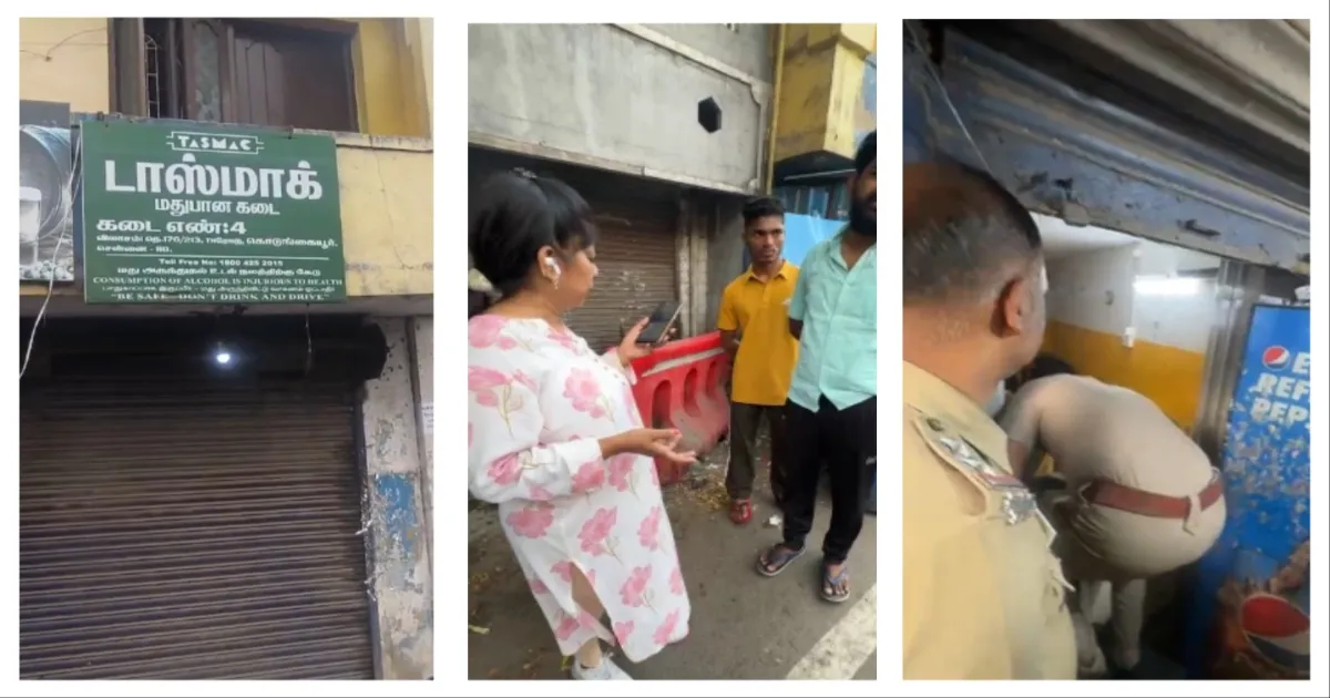 அதிகாலையிலேயே அதிரடி காட்டிய திலகபாமா... கொடுங்கையூர் டாஸ்மாக் கடையில் நடந்த தரமான சம்பவம்...!