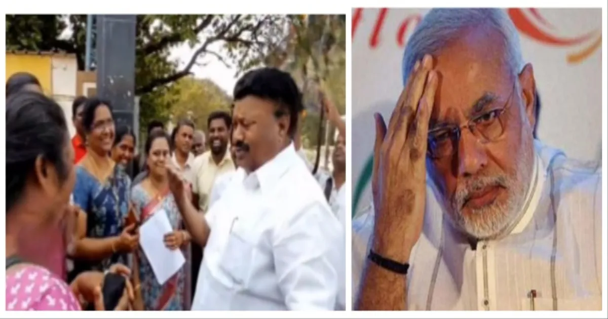 “மோடிக்காக எங்களுக்கு ஓட்டுப் போட வேண்டாம்னு சொல்லிடாதீங்க மா..” - பெண் வாக்காளர்களிடம் கெஞ்சிய திண்டுக்கல் சீனிவாசன்... ஷாக்கில் பாஜக...!