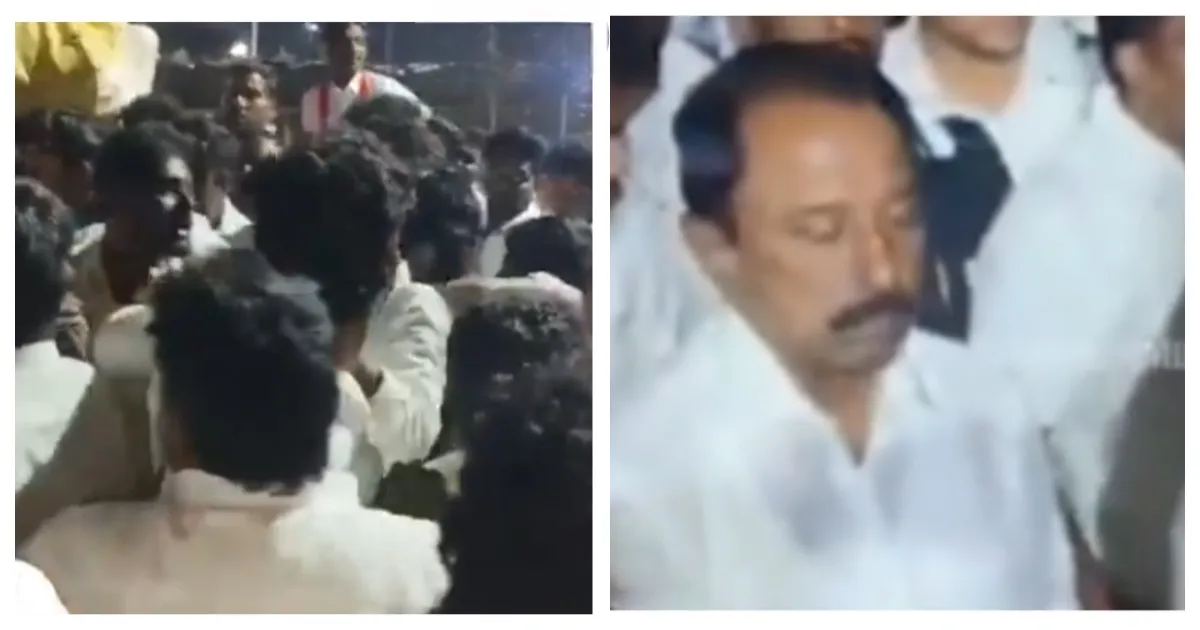 வைரல் வீடியோ...!! “இதையெல்லாம் வேற எங்கேயாவது வச்சிக்கோ” - கூட்டத்திற்குள் வைத்து செங்கோட்டையனை அசிங்கப்படுத்திய தவெக தொண்டர்கள்...!