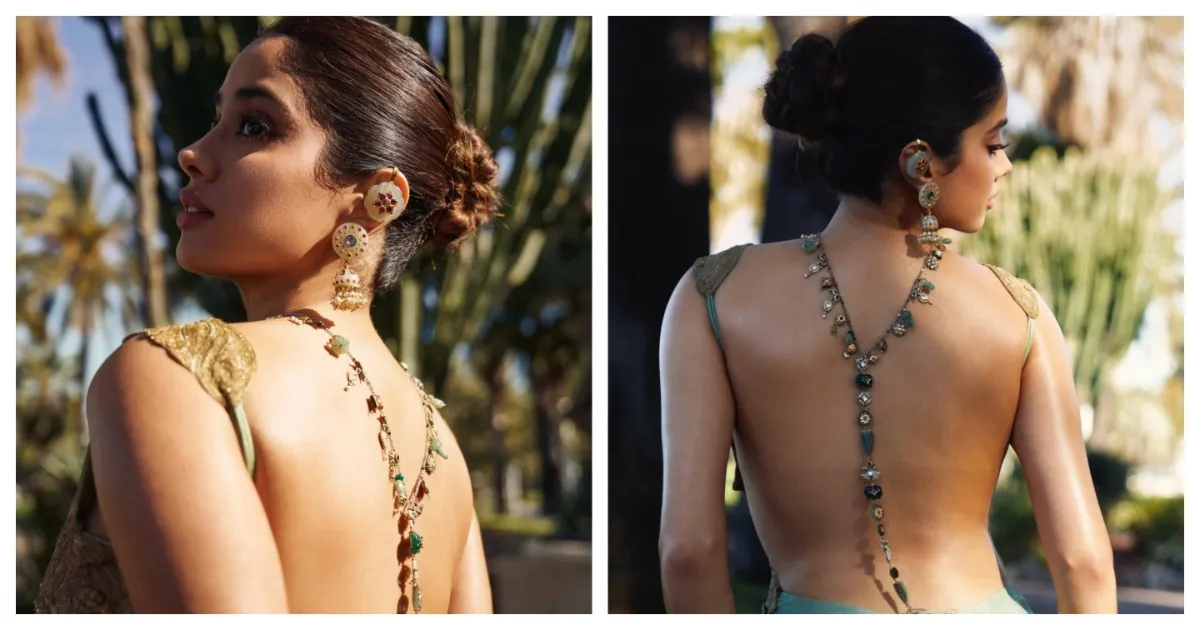 janhvi kapoor back less gown overload hot photos 