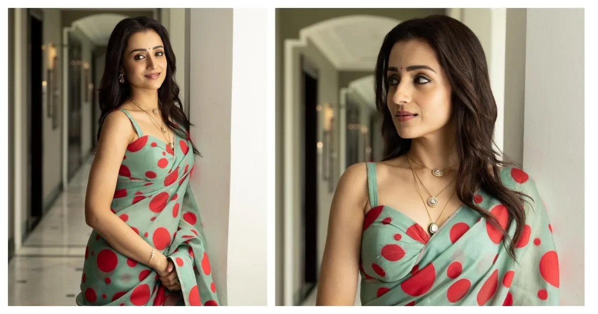Actress Trisha Krishnan latest saree photos 