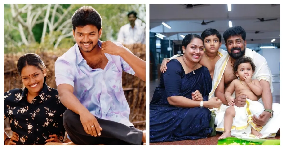Thalapathy vijay Reel sister Actress Mallika Family photos 
