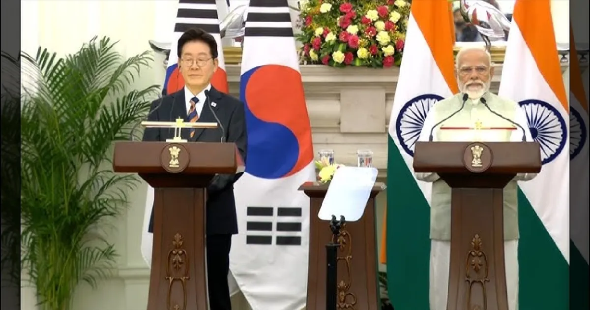 இந்தியா - தென்கொரியா இடையே 15-க்கும் மேற்பட்ட ஒப்பந்தங்கள்! பிரதமர் மோடி - அதிபர் லீ ஜே-மியுங் சந்திப்பு!