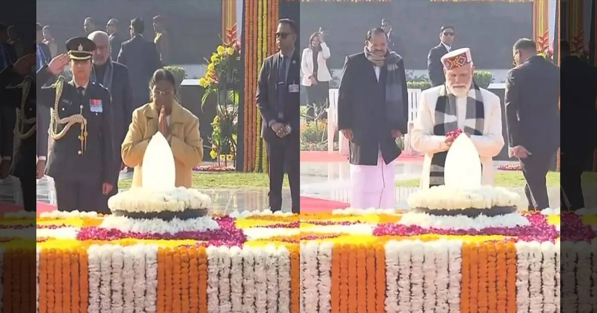 101-ஆவது பிறந்தநாள்!! அடல் பிகாரி வாஜ்பாய் நினைவிடத்தில் மோடி, முர்மு மரியாதை!