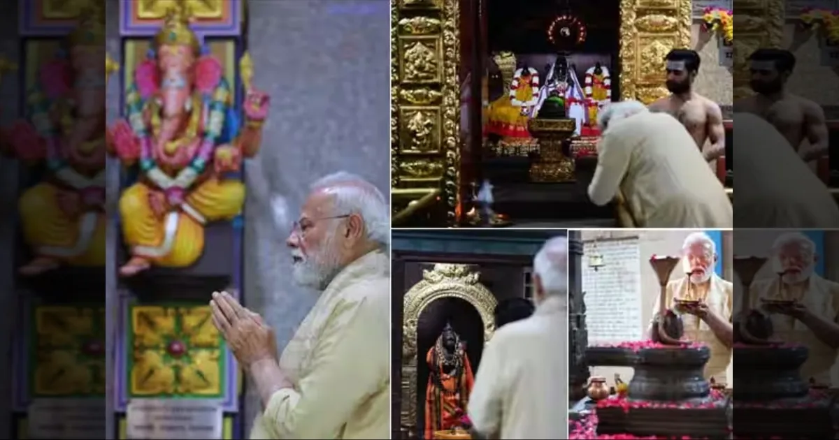 நாட்டு மக்களின் நல்வாழ்வுக்காக பிரார்த்தனை!! 25 ஆண்டு பொதுச்சேவை நிறைவு! பிரதமர் மோடி சிறப்பு வழிபாடு!