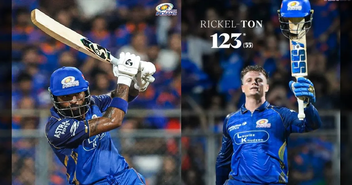 ரிகெல்டன் ருத்ரதாண்டவம்: 244 ரன்கள் இலக்கு! சன்ரைசர்ஸ் பந்துவீச்சை சிதறடித்த மும்பை இந்தியன்ஸ்!