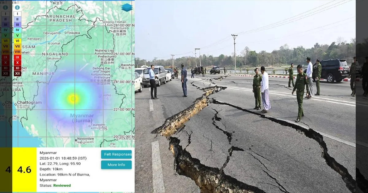 “திடீரென அதிர்ந்த பூமி.. அலறிய மக்கள்!” மியான்மரில் வலுவான நிலநடுக்கம்! அச்சத்தில் பொதுமக்கள்!