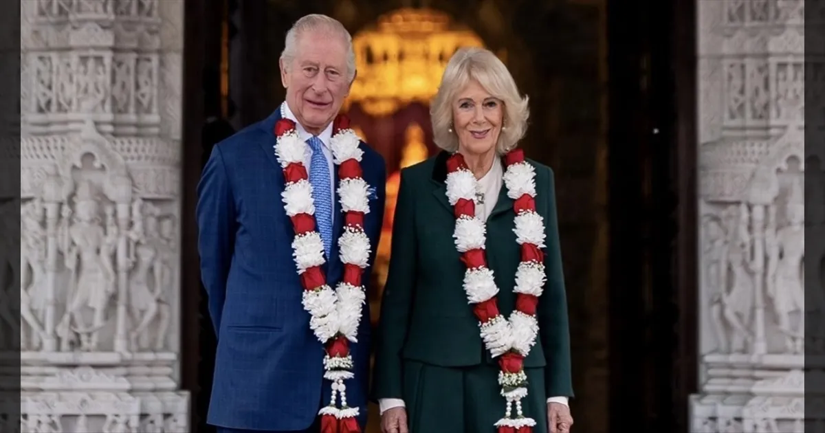 இந்து கோயிலில் அரச தம்பதி வழிபாடு! ஸ்ரீ சுவாமிநாராயணனை சேவித்த பிரிட்டன் மன்னர்!