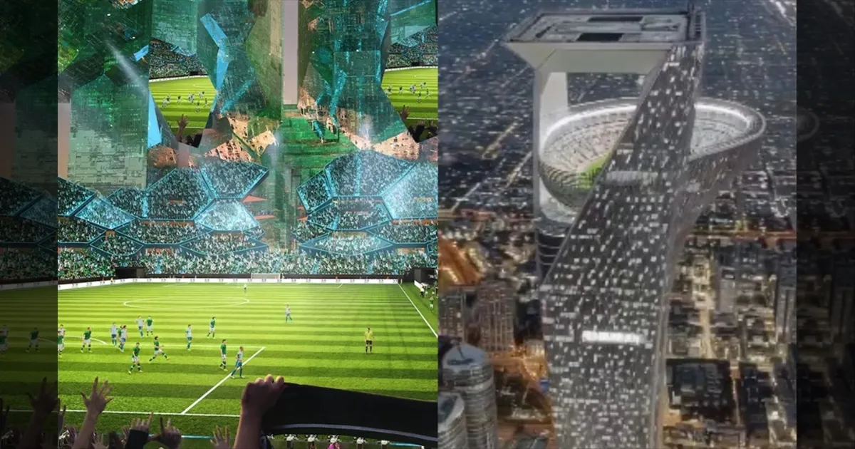 உலகின் முதல் மிதக்கும் ஸ்டேடியம்! 350 மீட்டர் உயரத்தில் கால்பந்து மைதானம்! மாஸ் காட்டும் சவுதி!! 