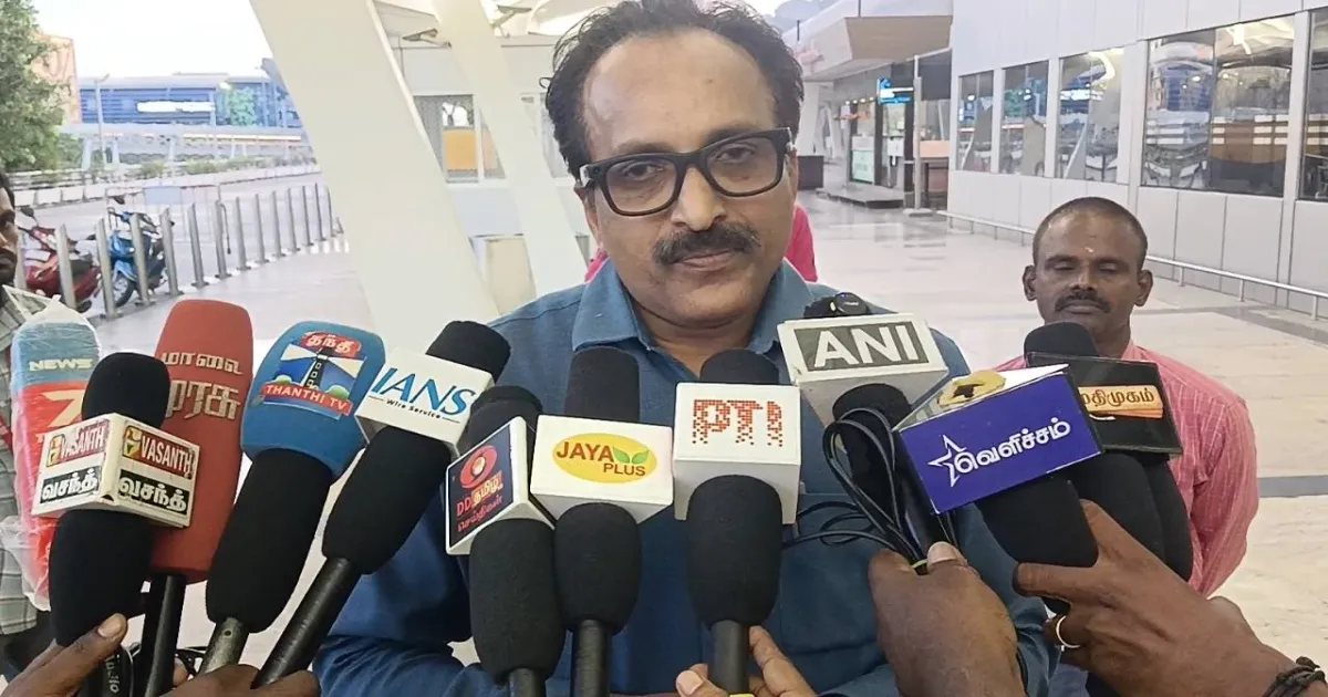 ஜிஎஸ்எல்வி ராக்கெட் ஏவுதல் மாபெரும் வெற்றி! சென்னை விமான நிலையத்தில் எஸ்.சோம்நாத் பேட்டி!