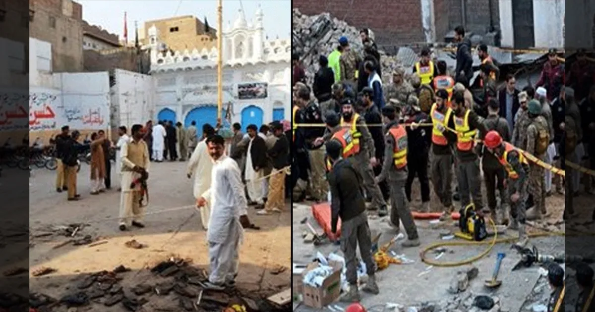 உலகை உலுக்கிய பயங்கரம்!! பாக்., மசூதி குண்டுவெடிப்பு!!  தற்கொலைப்படை தாக்குதலால் பலி எண்ணிக்கை 69ஆக உயர்வு!!