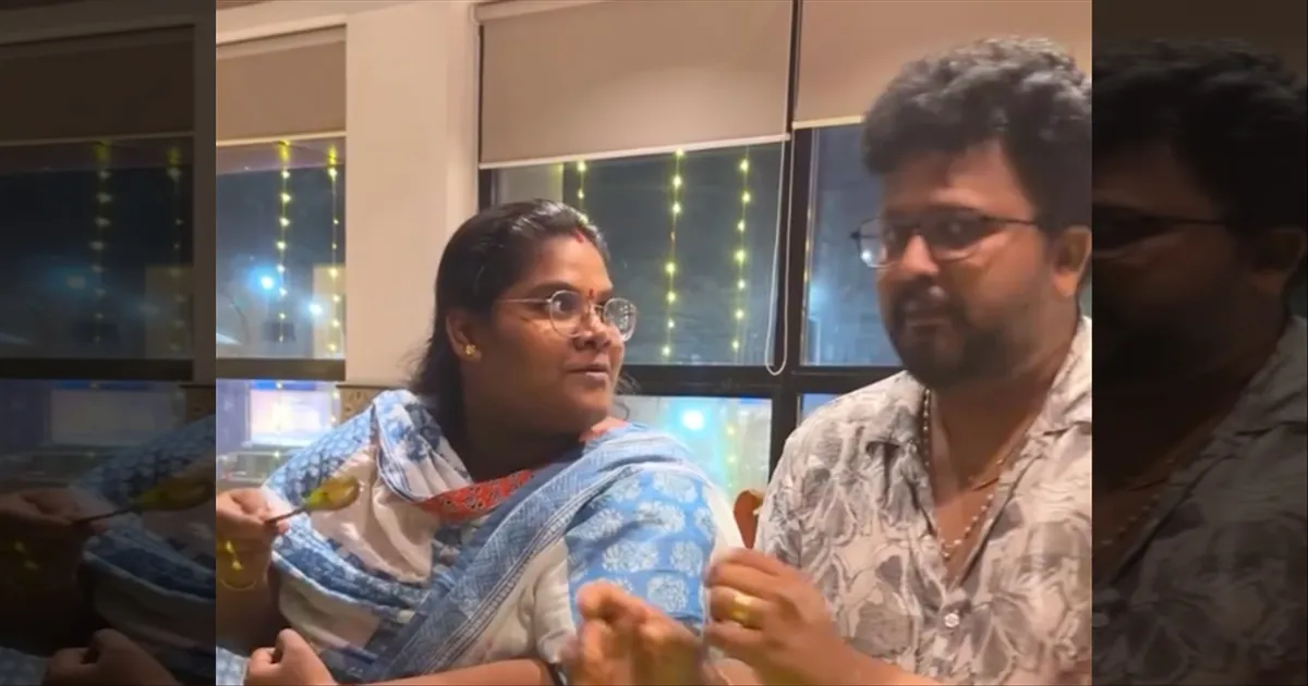 ஹோட்டலில் ஏற்பட்ட சண்டை..! கணவரின் முகத்தில் குத்துவிட்ட இந்திரஜா சங்கர்..!