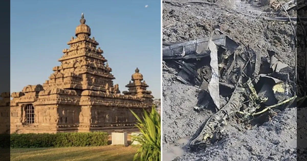 கீழே விழுந்து நொறுங்கிய சிறிய ரக பயிற்சி விமானம்..!! ஜஸ்ட் மிஸ்ஸில் விமானி எஸ்கேப்..!!