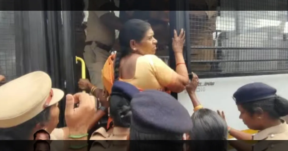 நாங்க போராடுவோம்... போராட்டத்தில் குதித்த அங்கன்வாடி ஊழியர்கள்... குண்டு கட்டாக கைது செய்த போலீஸ்...!