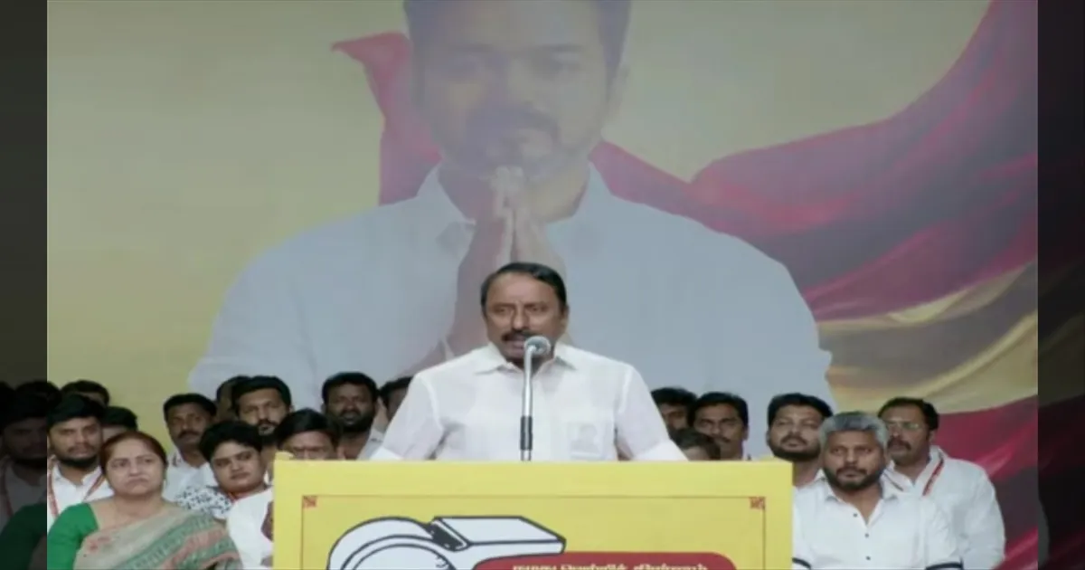 திமுகவை வீழ்த்தும் ஒரே சக்தி விஜய்..! இனி பஸ்ல கூட விசில் அடிக்க மாட்டாங்க..! செங்கோட்டையன் உரை..!