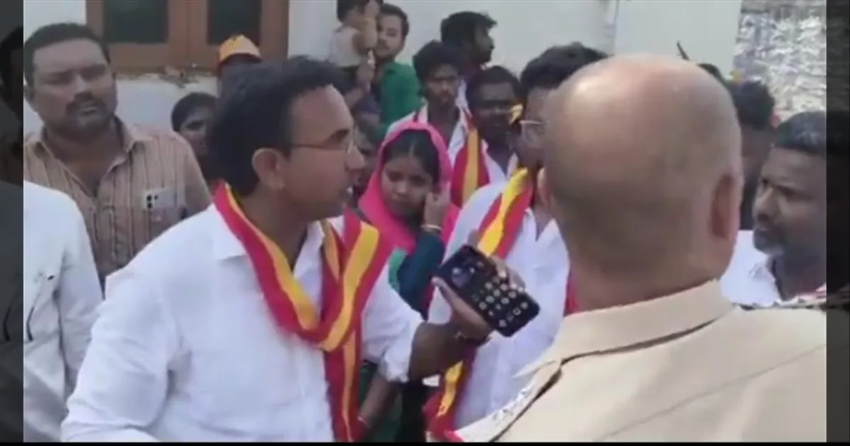 தேர்தல் விதிமீறிய திமுக பிரச்சார வாகனம் பறிமுதல்..! TVK அருண்ராஜ் பரப்புரையை தடுத்ததாக கண்டனம்..!!