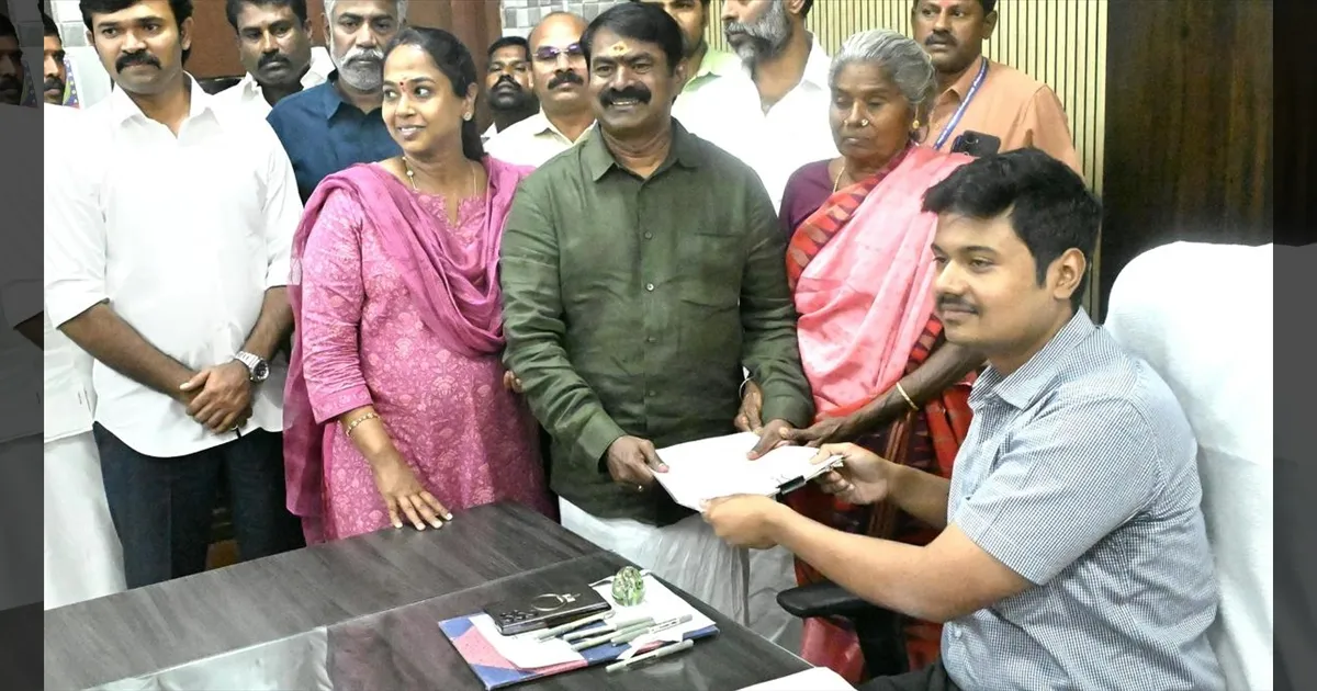 மாற்று வேட்பாளராக மனைவியை நிறுத்தியது ஏன்? கட்சியில் வேறு யாருமில்லையா? சீமான் மாஸ் பதில்!