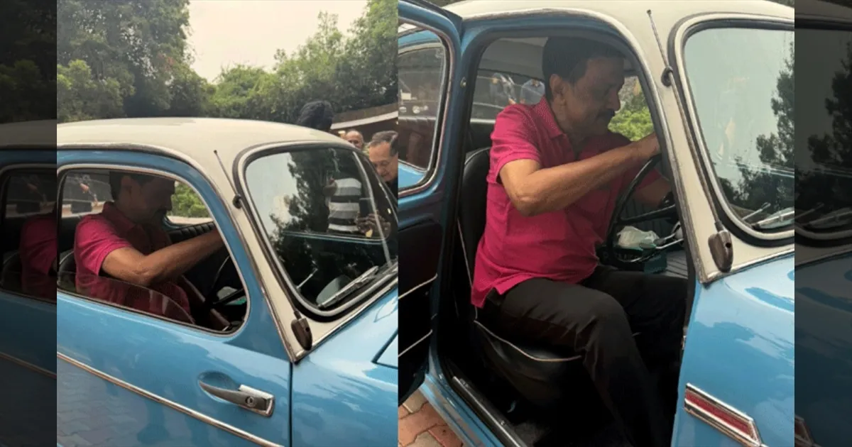 விண்டேஜ் காரில் ப்ளஷர் ட்ரைவ்!! சென்னை சாலைகளில் கெத்தாக வலம் வந்த முதல்வர் ஸ்டாலின்!!