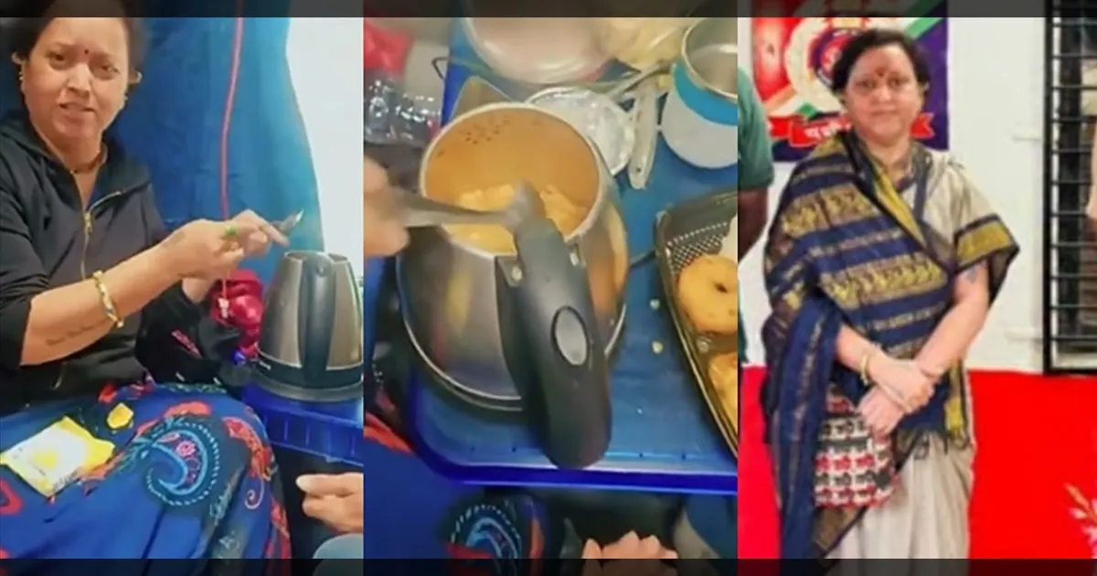 ஓடும் ரயிலில் டீ கெட்டிலில் நூடுல்ஸ் சமைத்த பெண்!! வைரல் வீடியோவால் சிக்கிய பின்னணி!