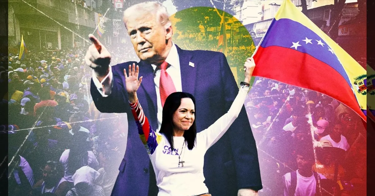 நோபல் பரிசை பகிர முடியாது!!  ட்ரம்புக்கு ஐஸ் வைத்த வெனிசுலா தலைவருக்கு எதிர்ப்பு!