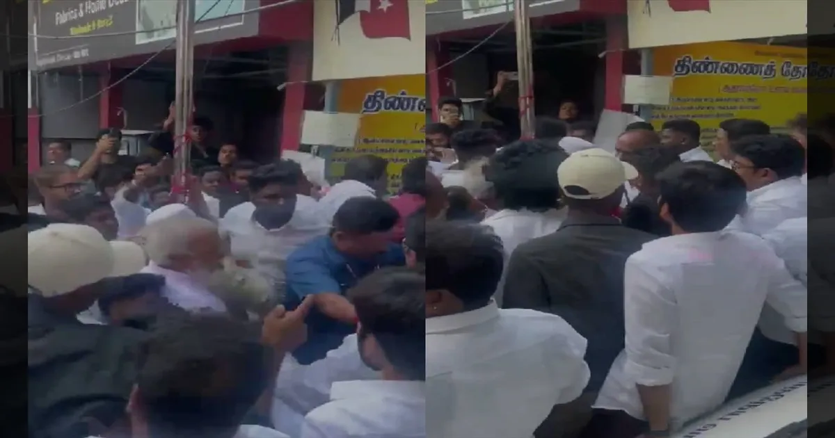 அமைச்சர் சேகர்பாபு - தவெக வேட்பாளர் சினோரா அசோக் நேருக்கு நேர் வாக்குவாதம்.. பதற்றத்தால் போலீஸ் குவிப்பு!