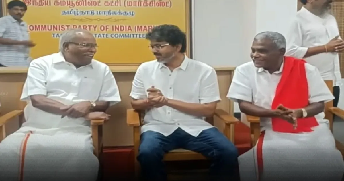 தோழர்களுக்கு நேரில் நன்றி சொன்ன விஜய்! தியாக செம்மல் நல்லகண்ணு படத்திற்கு மலர் தூவி மரியாதை!