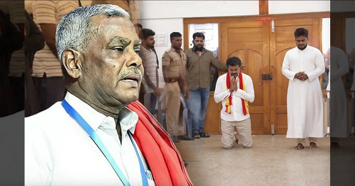 விஜய் பண்ணது தப்பு! நடவடிக்கை எடுங்க!  வழிபாட்டு தளங்களில் அரசியல் அடையாளம்? சிபிஎம் புகார்!