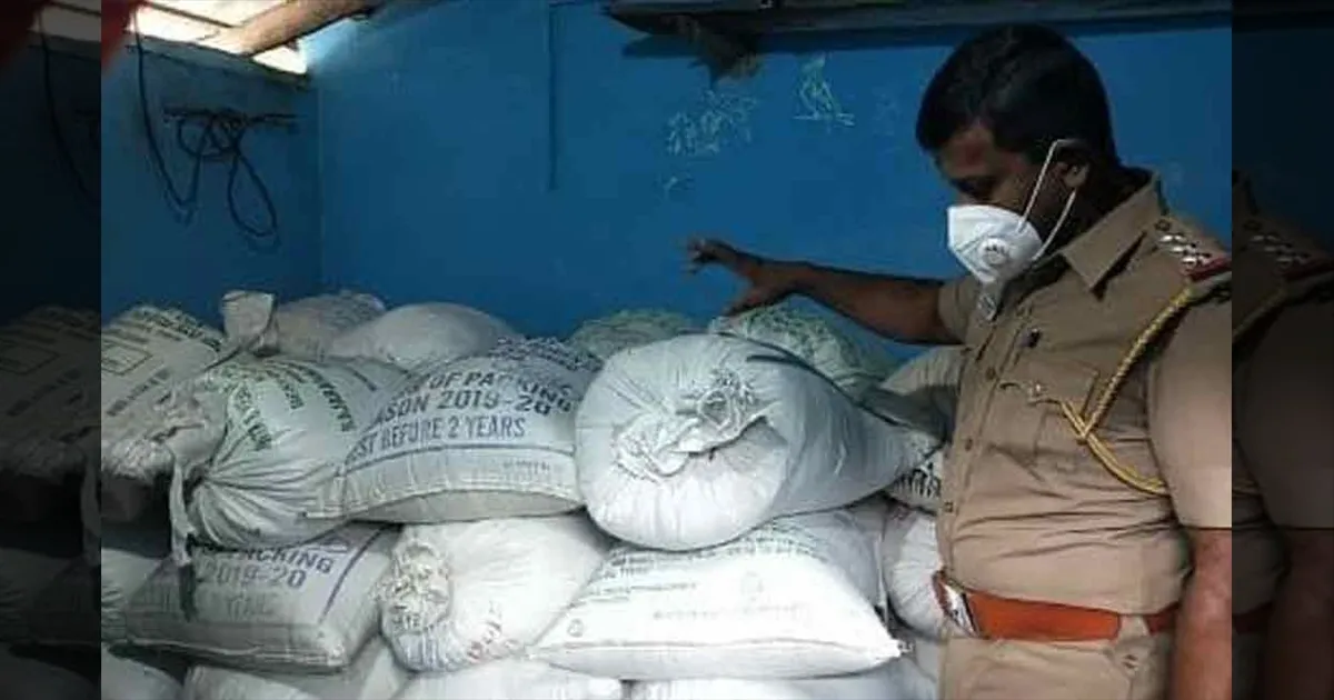 500 kilo ration rice seized in wimco nagar in chennai