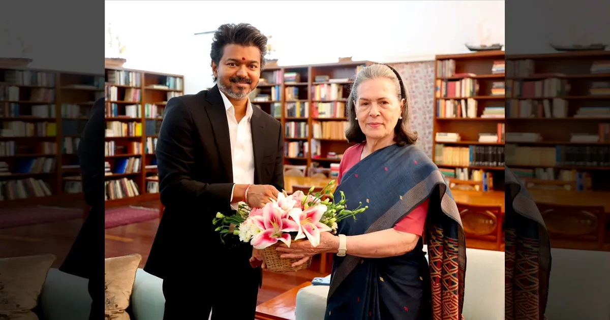 தவெக ஆட்சி அமைந்த பின் டெல்லியில் முதல் சந்திப்பு: ராகுல் காந்தி மற்றும் சோனியா காந்தியைச் சந்தித்த முதல்வர் விஜய்!